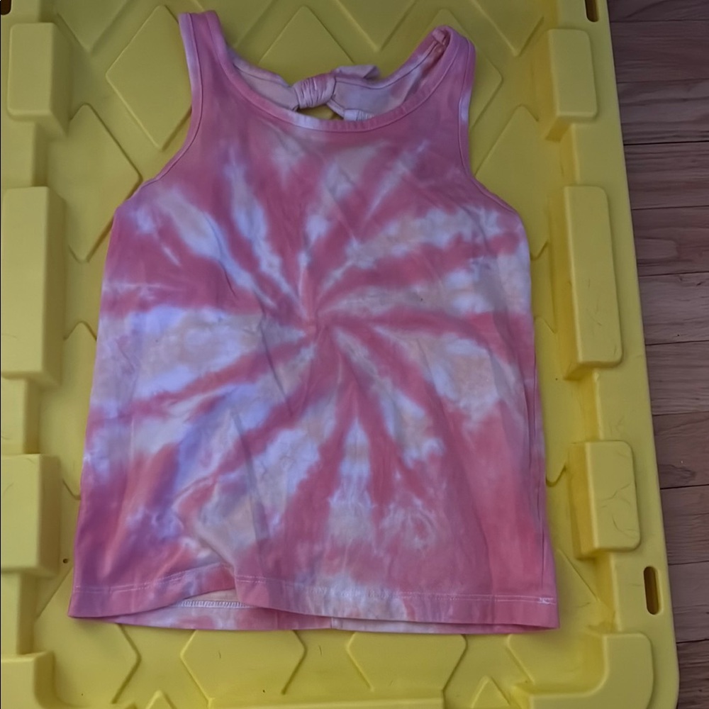 Pink Tie-Dye Kids Tank Top